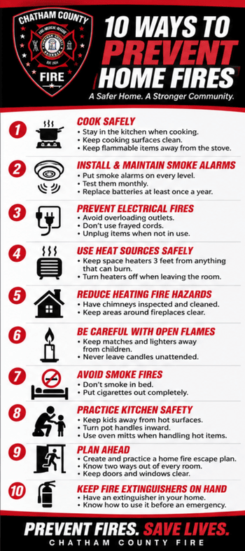 Home fire checklist downloadable rack card