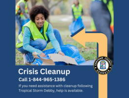 Crisis Cleanup Following Tropical Storm Debby