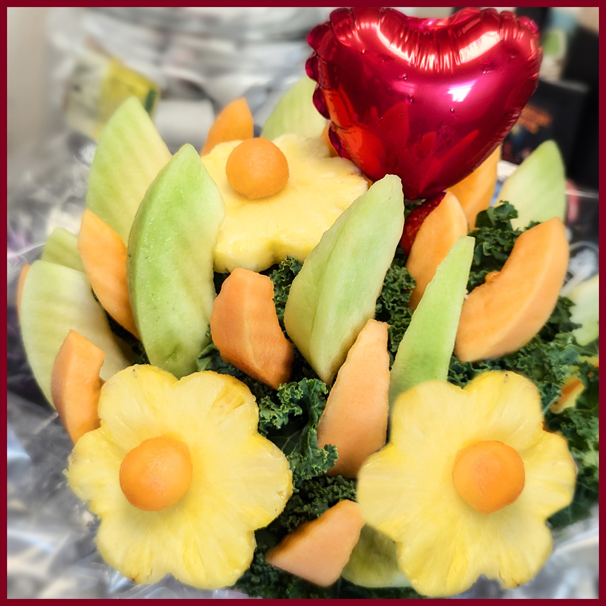 Fruit bouquet with a heart delivered every year on anniversary of CPR saving a man's life