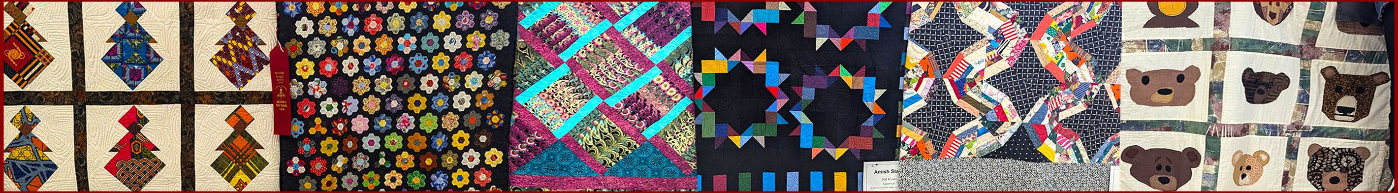 display of award winning quilts