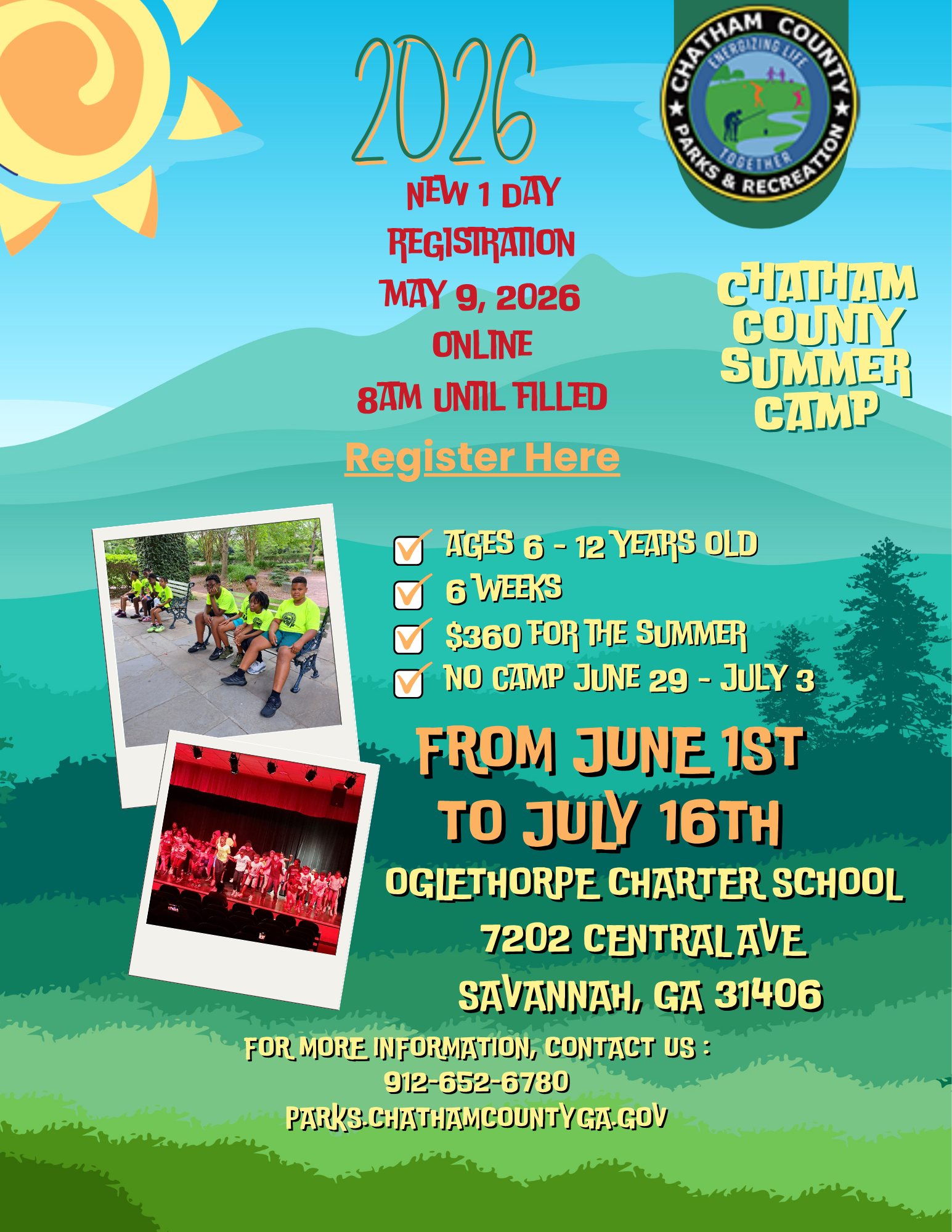 Summer Camp Flyer Text Content Below